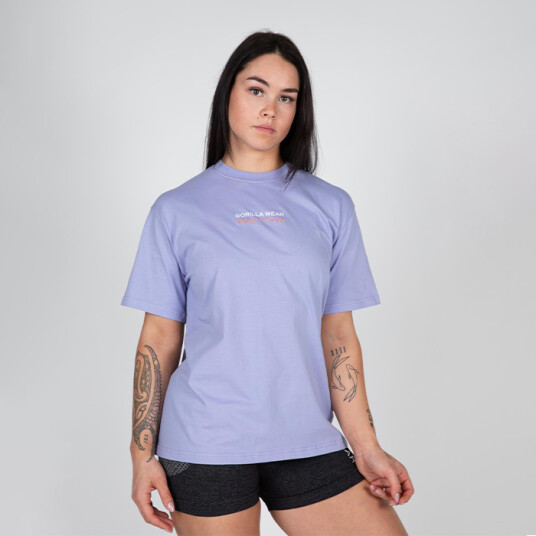 Medina Oversized T-Shirt, Washed Lilac Lila X-large
