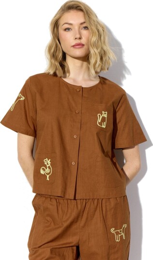 Hunkøn Nina Shirt Brown XXL