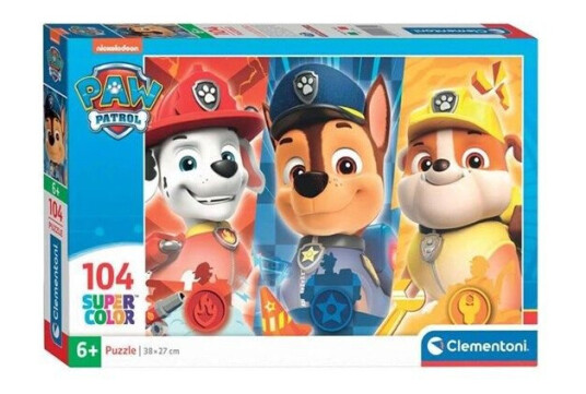 Clementoni Jigsaw Puzzle Super Color PAW Patrol Close Up 104 pcs. Gulv