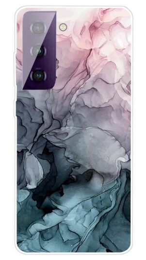 INCOVER Samsung Galaxy S21 FE (5G) Fleksibelt Plast Deksel - Fargerik Marmor