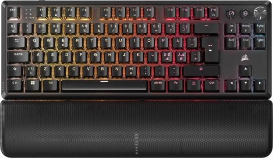 Corsair K70 TKL Gamingtastatur med RGB Belysning - Trådløs - Nordisk - Svart Corsair K70 TKL Gamingtastatur med RGB Belysning - Trådløs - Nordisk - Svart