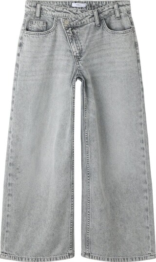 Name It Jeans - Ekstra bred - NkfBella - Light Grey Denim - Name It - 6 år (116) - Jeans - Grå