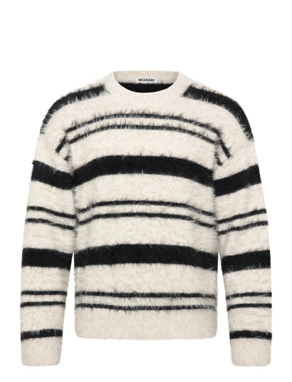 Weekday Relaxed Striped Knitted Sweater - Black - XL Weekday Relaxed Striped Knitted Sweater - Black - XL