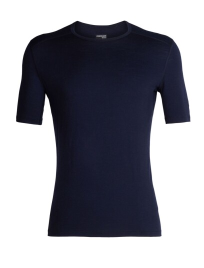 Icebreaker Men's 200 Oasis Short Sleeve Crewe Midnight Navy XXL, Midnight Navy