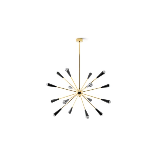 Stilnovo Sputnik Taklampe 16 Gull/ Sort