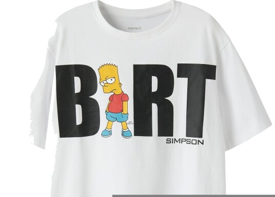 Name It T skjorte NkmJuniper Bright White m. Bart Simpson Name It 9 10 år (134 140) T skjorte Hvit