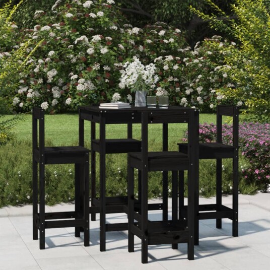  Hagebarsett 5 deler svart heltre furu 3154744