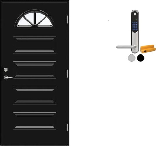 Ytterdør Swedoor Advance-Line Classic Händel med Yale Doorman Classic Home