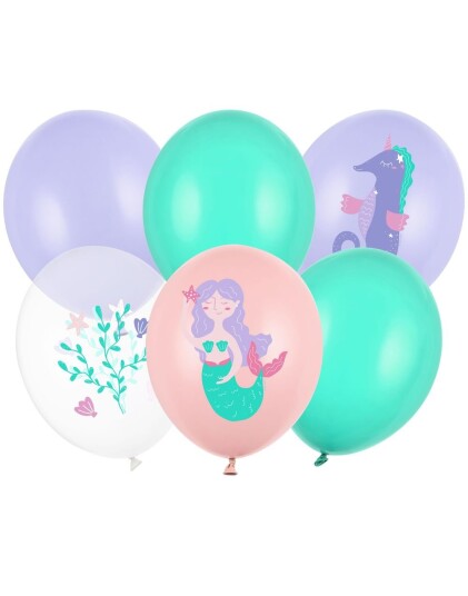 6 stk 30 cm Ballonger Havfrue Ballongbukett