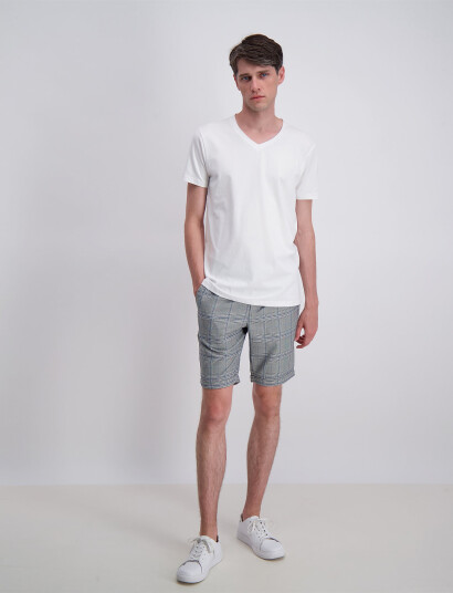 Lindbergh Mens Stretch V-Neck Tee S/S - White - XL