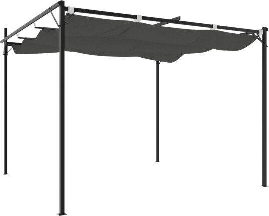  Pergola med uttrekkbar tak antrasitt 295x292x230 cm 360116