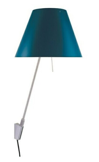 Luceplan - Costanzina Vegglampe Alu/Petroleum Blue