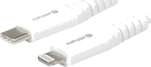 Estuff Lightning-KabeLightning Hann Til Usb-C Hann 1 M Hvit Power Delivery-Støtte