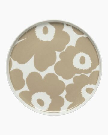 Marimekko Unikko Tallerken Beige 20 cm