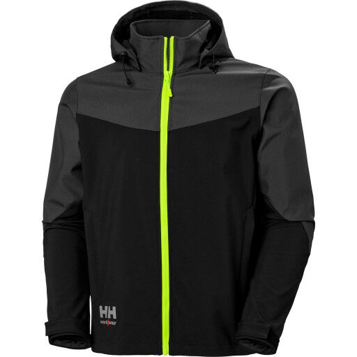 HH Workwear Workwear Helly Hansen Oxford Hooded Softshelljakke Workwear No Svart XXXL