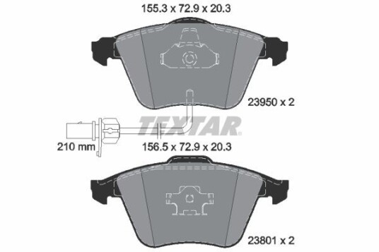 Bremseklosser TEXTAR 2395001 Bremseklosser TEXTAR 2395001