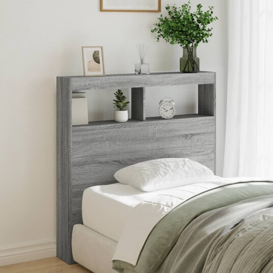  Hodegavl skap med LED grå sonoma 100x17x102 cm 8721012465022