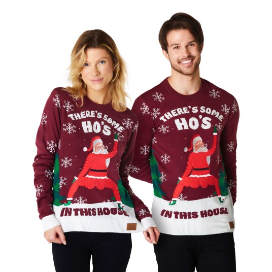 Silly Santa Ho's In This House Julegenser - X-Small