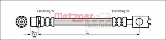 Bremseslange METZGER 4116225