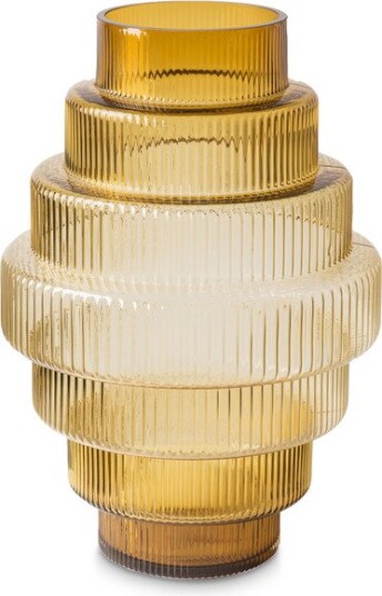 POLSPOTTEN Steps vase L 50 cm Ochre POLSPOTTEN Steps vase L 50 cm Ochre