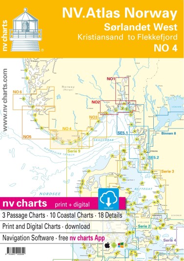 Kart kombi Atlas No 4 - Flekkefjord til Kristiansand Kart kombi Atlas No 4 - Flekkefjord til Kristiansand
