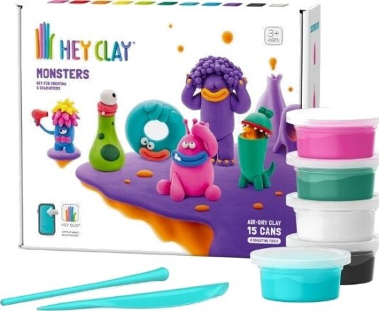 Hey Clay Monsters Modelleringsleire Med 6 Monstre 15 Bokser Hey Clay Monsters Modelleringsleire Med 6 Monstre 15 Bokser