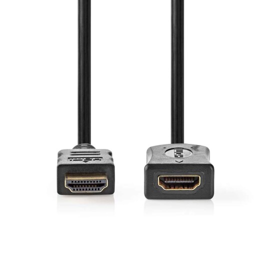Nedis Høyhastighets HDMI  kabel Med Ethernet HDMI  kontakt HDMI  utgang 4k@60hz ARC 10,2 Gbps 1,00 M Runde PVC Svart