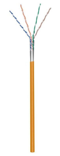 CAT 5e network cable F/UTP 100 m orange - CCA c