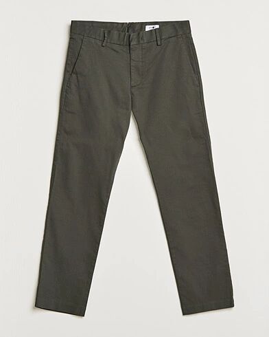 NN07 Theo Regular Fit Stretch Chinos Dark Army