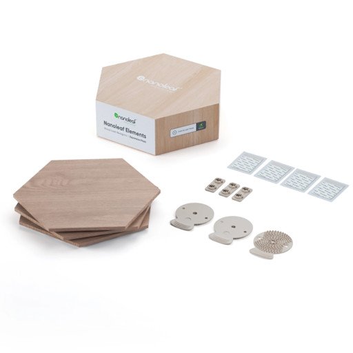 Nanoleaf Elements Wood - utvidelsespakke med 3 paneler Nanoleaf Elements Wood - utvidelsespakke med 3 paneler