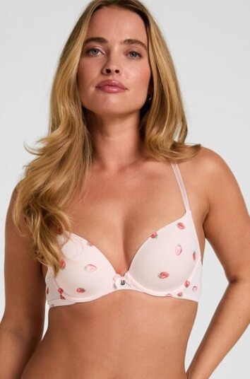 Hunkemöller Vattert bh med bøyle Plunge Rosa