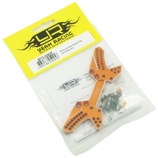 Yeah Racing SPT2-009OR Alu Rear Damper Stay Orange For HPI Sprin Yeah Racing SPT2-009OR Alu Rear Damper Stay Orange For HPI Sprin
