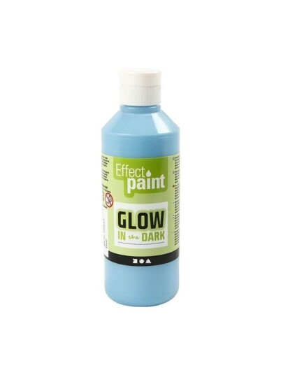 Creativ Company Glow in the dark paint - Light blue 250ml