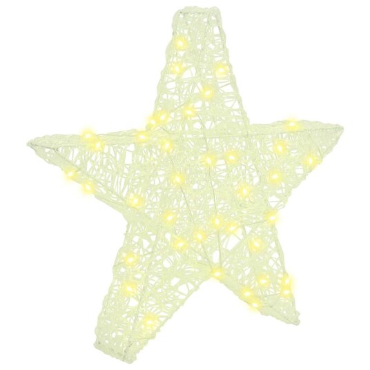 3D Stjerne med 50 LED Varmhvit 55 x 53,5 x 10 cm Akryl 3D Stjerne med 50 LED Varmhvit 55 x 53,5 x 10 cm Akryl
