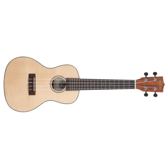 Kala Ka-Sstu-C Solid Spruce Travel Concert Ukulele, Med Bag