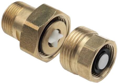 Csslr Plus Lukkeautomat Til Trykekspansions Beholdere. 3/4" Tilslutningskobling. 3/4" Nippel/Mf Med Indbygget Lukkeventil.