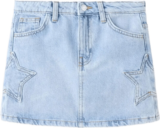 Mango Denim Skirt With Stars Blue 134