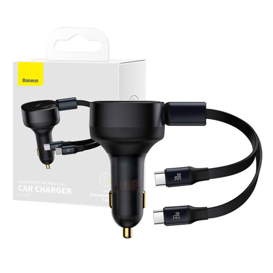 Baseus Enjoyment 33W Billader med USB-C Kabel - Svart