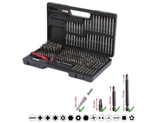 Ks Tools 911.2008, 208 Stykker, Nickel, Din 3126, Iso 1173 - C 6,3, 25 Mm, 2,22 Kg, 25,4 / 4 Mm (1 / 4") Ks Tools 911.2008, 208 Stykker, Nickel, Din 3126, Iso 1173 - C 6,3, 25 Mm, 2,22 Kg, 25,4 / 4 Mm (1 / 4")