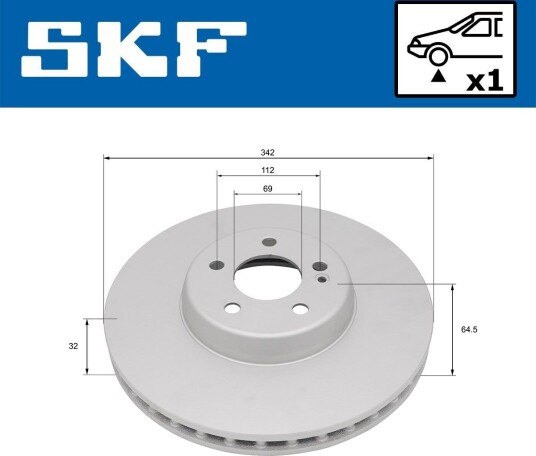 SKF VKBD 81334 V1 Bremseskive