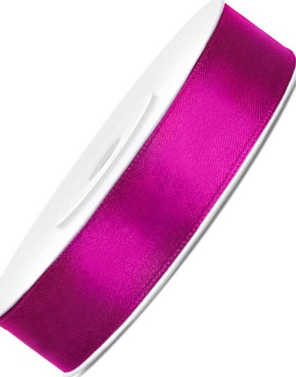 FUCHSIA Silkebånd 25 meter x 12 mm