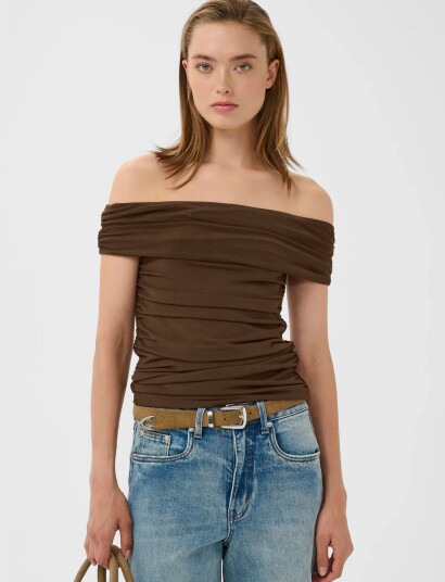 Gestuz Gzsamera Top Brown S Gestuz Gzsamera Top Brown S