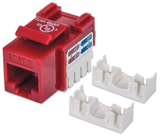 Intellinet 210614 Flat Rød Rj-45 Hunkjønn 22/26 Cat6