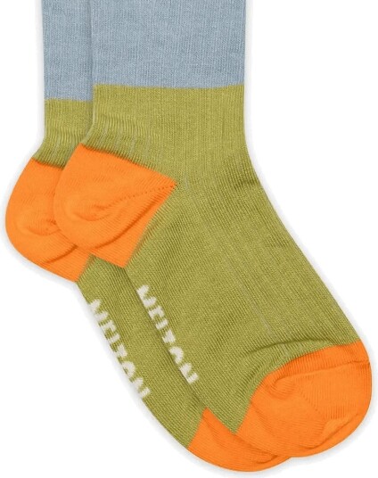 Melton Block Colour Socks EVERGREEN SPRING 27/30