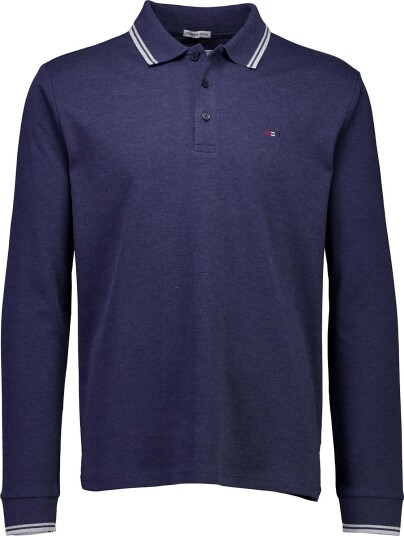 Bison Cashmere Touch Polo L/S NAVY MEL M Bison Cashmere Touch Polo L/S NAVY MEL M