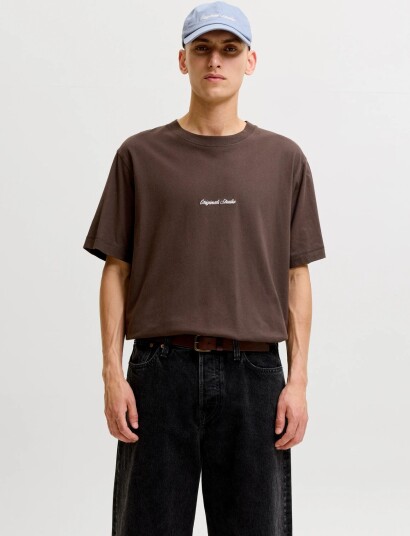 Jack & Jones Jornorrebro Emb Tee Ss Crew Neck Noos Brown S