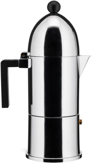 Alessi La Cupola Espresso Coffee Maker 6 Cups Kaffemaskiner Og Kaffebryggere Aldo Rossi Sølv,Svart