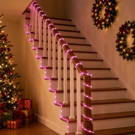 vidaXL LED-lysslange til jul 480 LED-lys Rosa 20 m