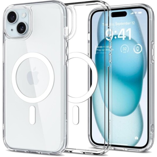 Spigen Ultra Hybrid MagFit Mobildeksel for iPhone 15 - Hvit