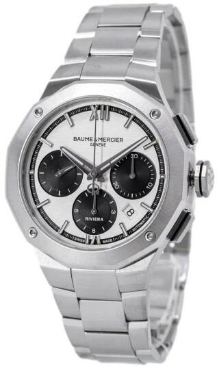 Baume & Mercier Herreklokke M0A10827 Riviera Hvit/Stål Ø41 mm Baume & Mercier Herreklokke M0A10827 Riviera Hvit/Stål Ø41 mm